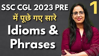 Idioms amp Phrases asked in SSC CGL Pre 2023  1  Vocabulary  English With Rani M aam [upl. by Eivod]