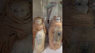 Canopic jars for the human organs at the Egyptian museum in Cairo [upl. by Dorreg]