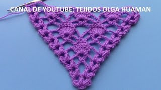 Punto para chales ARAÑITAS PEQUEÑAS a crochet paso a paso en tutorial [upl. by Herve351]