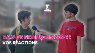 ORAL DU BAC DE FRANÇAIS 2024  VOS RÉACTIONS [upl. by Asirak]