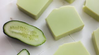 Homemade cucumber soap🥒 A cooling recipe [upl. by Kelly286]