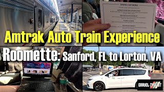 Amtrak Auto Train 2024 Roomette Sleeper  Sanford FL to Lorton VA [upl. by Reider]