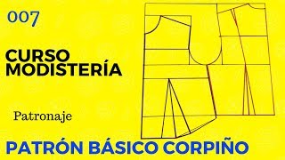 Curso Modistería Corpiño Básico Patronaje [upl. by Sheff]