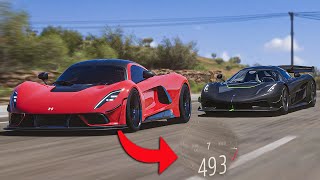 KOENIGSEGG JESKO TOKATLAYAN EN HIZLI ARABA  Hennesey Venom F5  Forza Horizon 5 [upl. by Pond]