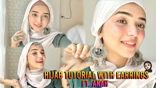 Hijab Tutorial with Earrings  3 basic styles  Hijab with ANAH [upl. by Stearns6]