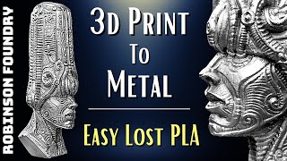 Easy lost PLA metal casting │ How to turn a 3d print into metal │ ASMR [upl. by Enileuqcaj]