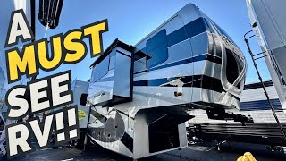 WOW The Office in this RV is INCREDIBLE 2024 Forest River Riverstone 425FO Fifth Wheel RV [upl. by Teplica402]