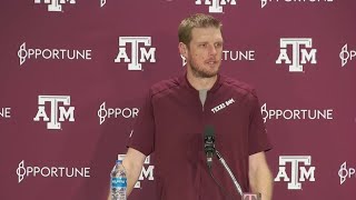 Collin Klein discusses Texas AampM spring practice developments [upl. by Ruhnke]