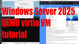 Windows Server 2025 using virtio QEMU virtual machine tutorial for beginners  April 2024  eaca1621 [upl. by Nosyerg369]