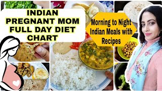 मैं प्रेगनेंसी में पूरे दिन में क्या खाती हूं।2nd Trimester 24 Weeks HEALTHY PREGNANCY DIET CHART [upl. by Leihcar313]