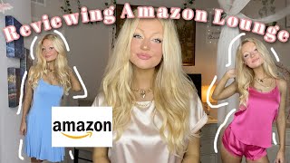 Reviewing Cute and Girly Amazon Loungewear 🎀🧸 TRY ON HAUL [upl. by Ysteb]