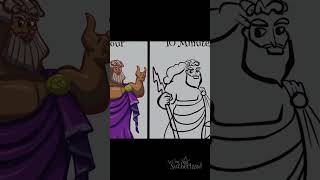 Drawing Zeus from Disneys Hercules in 10 minutes [upl. by Narret]