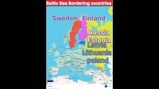 Baltic Sea Bordering countries shortsfeed ytshorts [upl. by Nylirad]