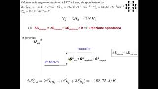 Esercizi di chimica  Termodinamica 1 Spontaneità di una reazione [upl. by Lrak]