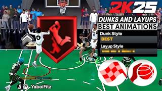 BEST NBA 2K25 DUNKS  LAYUP PACKAGE for EVERY BUILD • BEST SLASHER ANIMATIONSDUNK STYLE [upl. by Adnaval884]