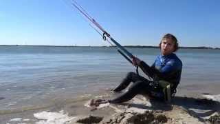 kiteboarding lesson  how to waterstart  One Launch Kiteboarding [upl. by Arimlede17]