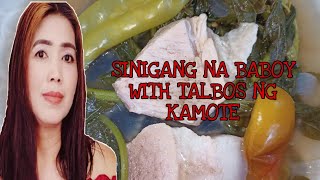 SINIGANG NA BABOY WITH TALBOS NG KAMOTE PORK RECIPE [upl. by Eilatan]