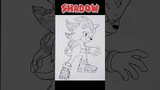 How To Draw SHADOW  Sonic The Hedgehog 3 shorts shadowthehedgehog drawing sonic3 [upl. by Ahsilahk]