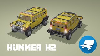 Minecraft Hummer H2 SUV Car  Blockbench [upl. by Lanahtan444]