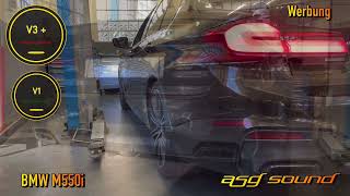 BMW M550i  V1V3  ASG Sound  Sportauspuff [upl. by Anelrahs]