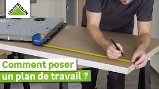 Comment poser un plan de travail de cuisine soimême  Tuto débutant  Leroy Merlin [upl. by Kolk758]