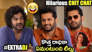 EXTRADJ  Siddu Jonnnalagadda Full Funny Chit Chat With Nithiin  Extra Ordinary Man  Sreeleela [upl. by Aikemal168]