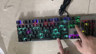 How to Turn On The Light And Changing RGB Lighting Effects in HP GK400F Mechanical Gaming Keyboard [upl. by Anotal]