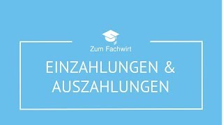 Einzahlungen Auszahlungen Einnahmen und Ausgaben Rechnungswesen [upl. by Annairba]