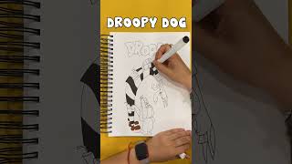 Droopy Dog Cartoon Timelapse Drawing bassethound wolf mgm cartoonnetwork draw shorts [upl. by Dranel]