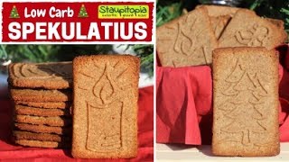 Low Carb Spekulatius mit Mandeln und Erythrit backen  Rezept ohne Mehl und Zucker [upl. by Eeryn74]