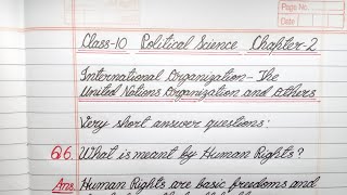 What is meant by Human Rights  Class 10  Political Science  Chapter 2  International [upl. by Cogan834]