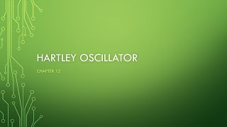 Video 7  Hartley oscillator [upl. by Jonny]