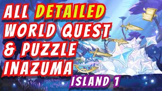 ALL WORLD QUEST INAZUMA LOCATIONS  NARUKAMI ISLAND  HOW TO SOLVE PUZZLE  GENSHIN IMPACT [upl. by Haelem]