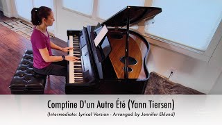 Comptine Dun Autre Été Yann Tiersen Piano Sheet Music Intermediate Lyrical Version [upl. by Fidole346]