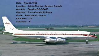 The Ten Deadliest Air Crashes of 1963 [upl. by Dayir]