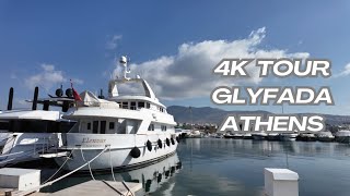 Glyfada Athens Greece  4K Walking Tour 2024 [upl. by Ariay]