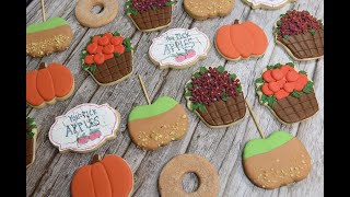 Fall Cider Mill Vibes Royal Icing Cookie Decorating [upl. by Aiden]