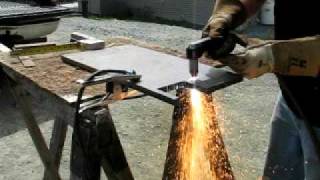 Powermax1250 cutting 58quot steel [upl. by Thurlow710]