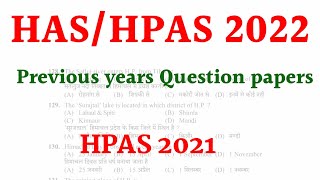 HASHPAS 2022 hpas 2021 question paper previous years solved Hpas papers [upl. by Mensch]