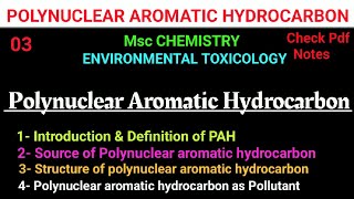 Polynuclear Aromatic Hydrocarbon as a Pollutant amp HealthEffect mscchemistrynotes itschemistrytime [upl. by Sneed467]