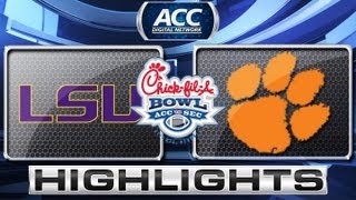 ChickfilA Bowl 2012 LSU vs Clemson Highlights [upl. by Miarhpe530]