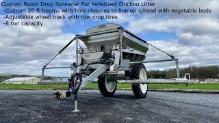 Custom Pelletized Chicken Litter Boom Drop Spreader [upl. by Tevlev]