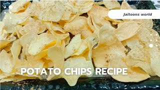 Potato Chips Recipe  Sun Dried Potato Chips  Dhoop Mai Sukhaye Aloo Chips  Homestyle Chips [upl. by Ednil]