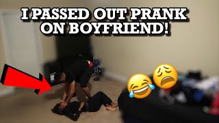 I Passed Out Prank On Boyfriend he freaked out [upl. by Lleznov165]