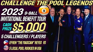 Challenge the The Great Efren Reyes vs 5 Challengers at the 2023 Benefit Invitational Tournament [upl. by Ahsiemaj244]