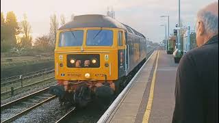 47739 37601 Perseus and 37901 Mirrlees Pioneer heading through Whittlesea Station [upl. by Letnwahs]