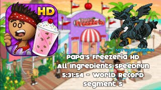 Papas Freezeria HD All Ingredients Speedrun  Segment 5 [upl. by Tarr]