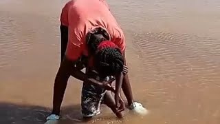 FINALLYTHE RURAL VILLAGE HAS WATER BATHING IN RIVER [upl. by Baptista]