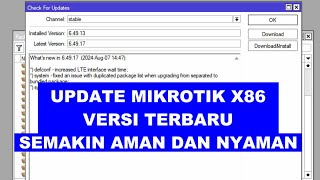 Cara update versi mikrotik x86 [upl. by Anawed]