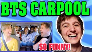 BTS Carpool Karaoke REACTION  James Corden Joins The Group [upl. by Niuq]